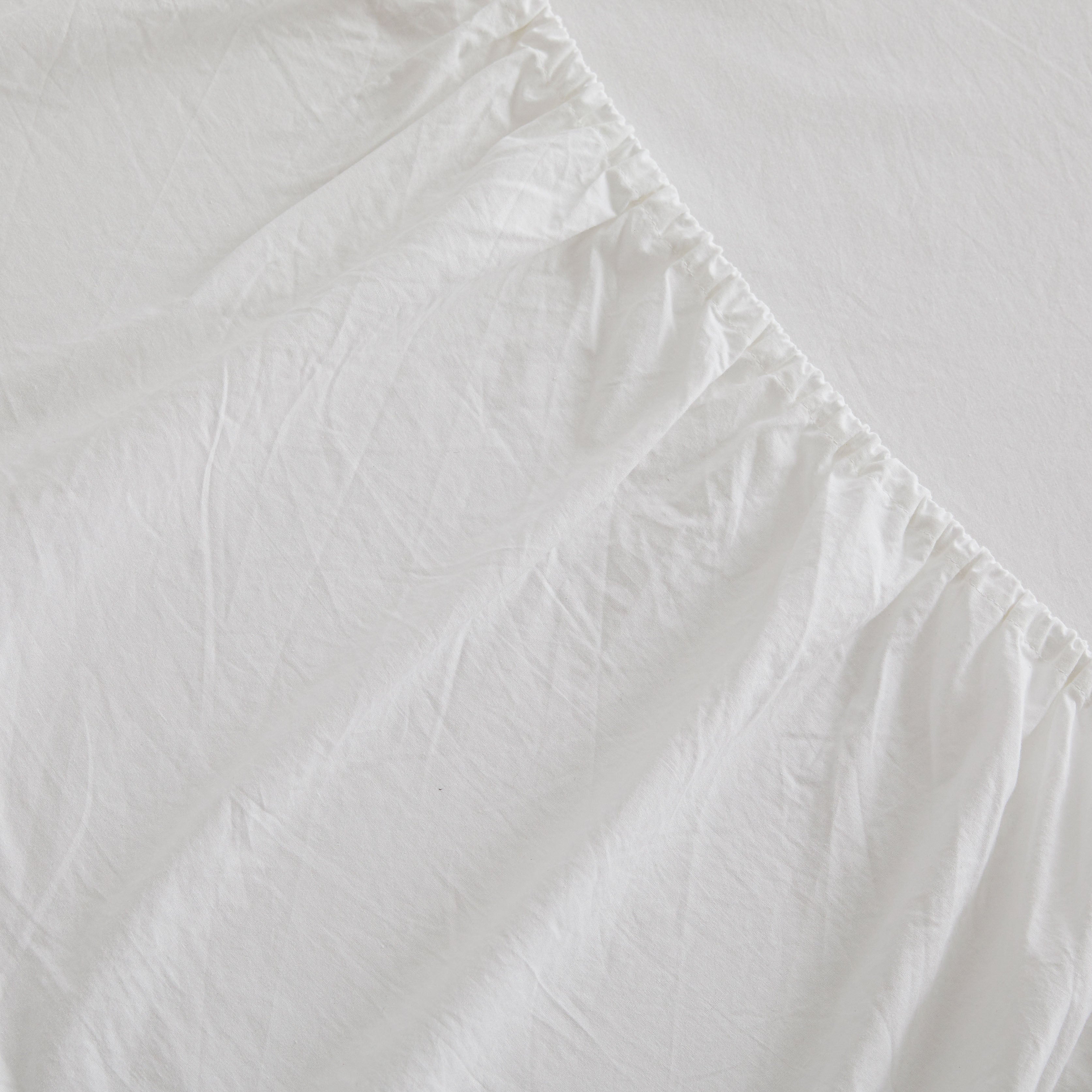 LinenCotton Luxe Fitted Sheet - White