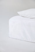 Linen Blend Fitted Sheet - White