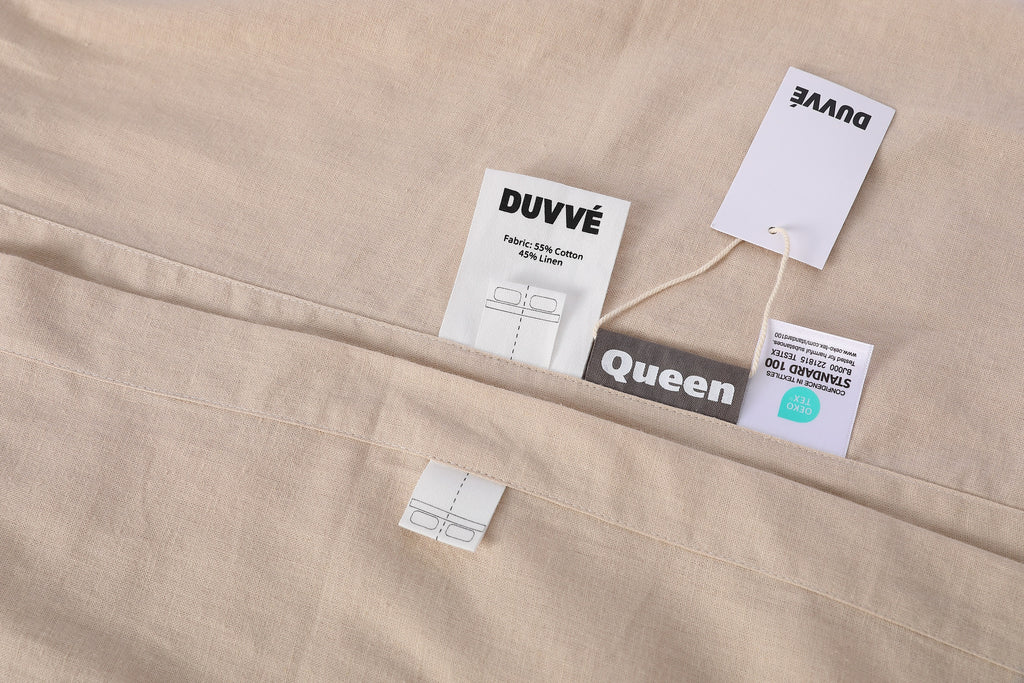 LinenCotton Luxe Flat Sheet - Beige