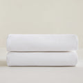Linen Blend Flat Sheet - White