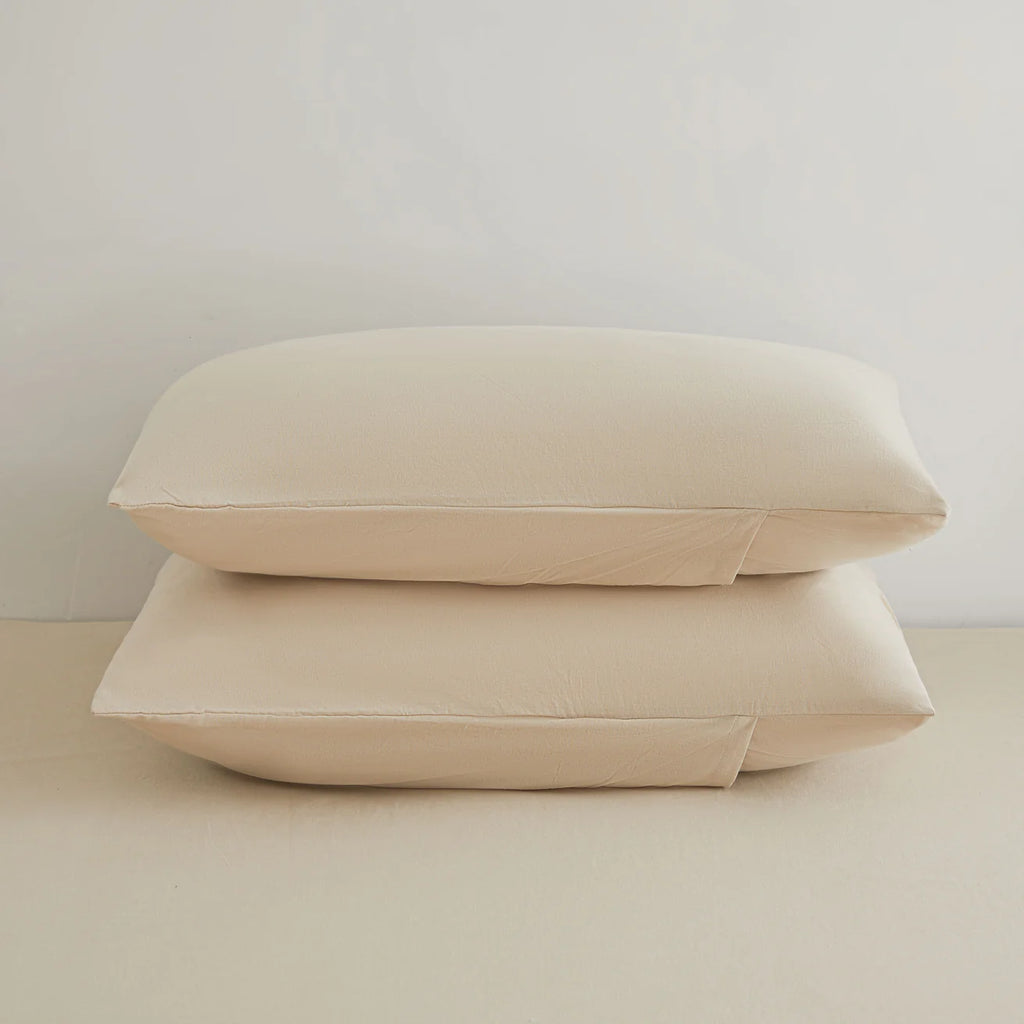 LinenCotton Luxe Pillowcase - Beige